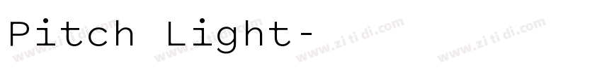 Pitch Light字体转换